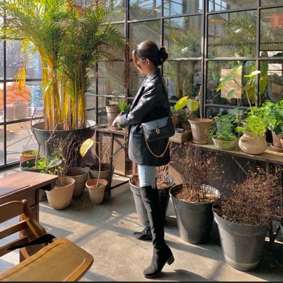 Zara Faux Leather Blazer M - Picture 9 of 10